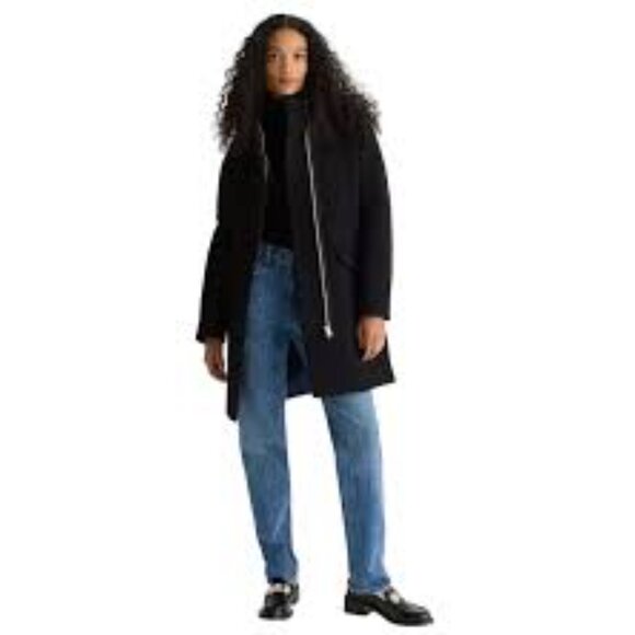 NWT J Crew Cocoon coat in Italian stadium-cloth wool blend Size 0 - Picture 3 of 6